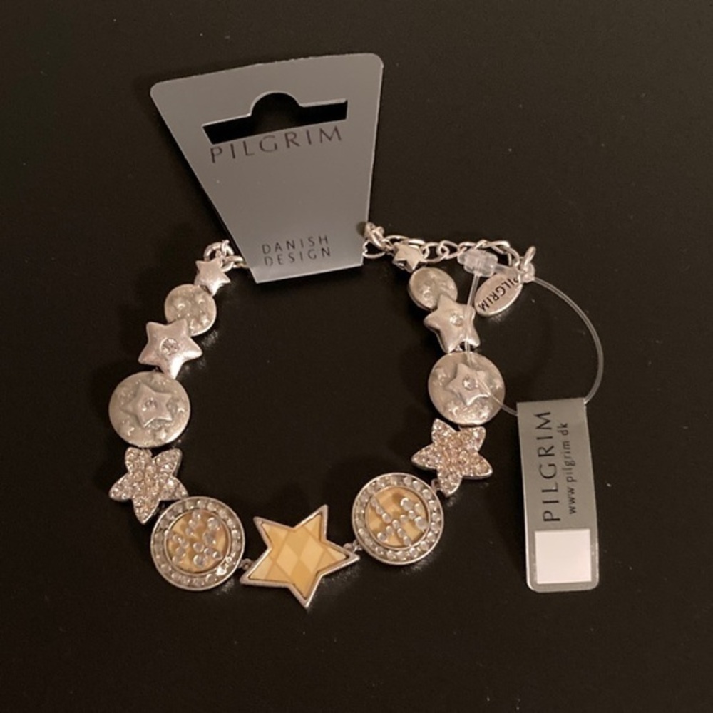Pilgrim Silver and Gold Starry Bracelet